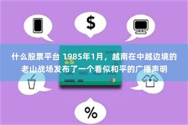 什么股票平台 1985年1月，越南在中越边境的老山战场发布了一个看似和平的广播声明