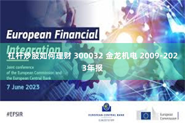 杠杆炒股如何理财 300032 金龙机电 2009-2023年报